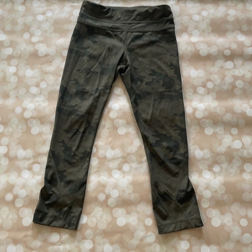 Green Camo Lululemon Capris
